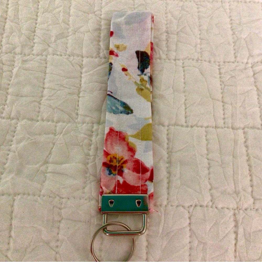 Red and Blue Floral Key & Card Holder